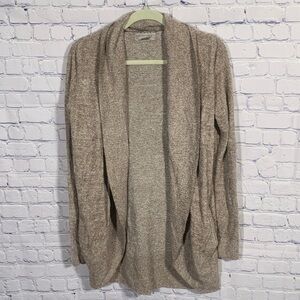 Barefoot Dreams Womens CozyChic Lite Circle Cardigan Brown Gray Size M Cozy Soft
